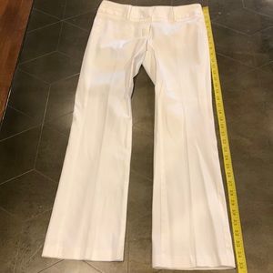 United Colors of Benetton Italian white slacks.  Euro size 38 (US 25) w/35” L